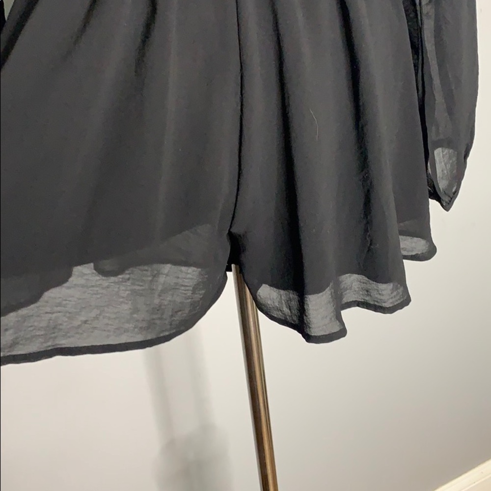Final Touch Sheer Black Long Sleeve Romper Small - Picture 9 of 10